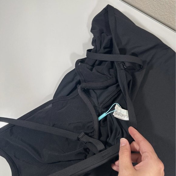 NEW $115 Sea Level [ 16 DD/E Cup ]‎ Twist front Tankini Top in Black - Picture 10 of 12